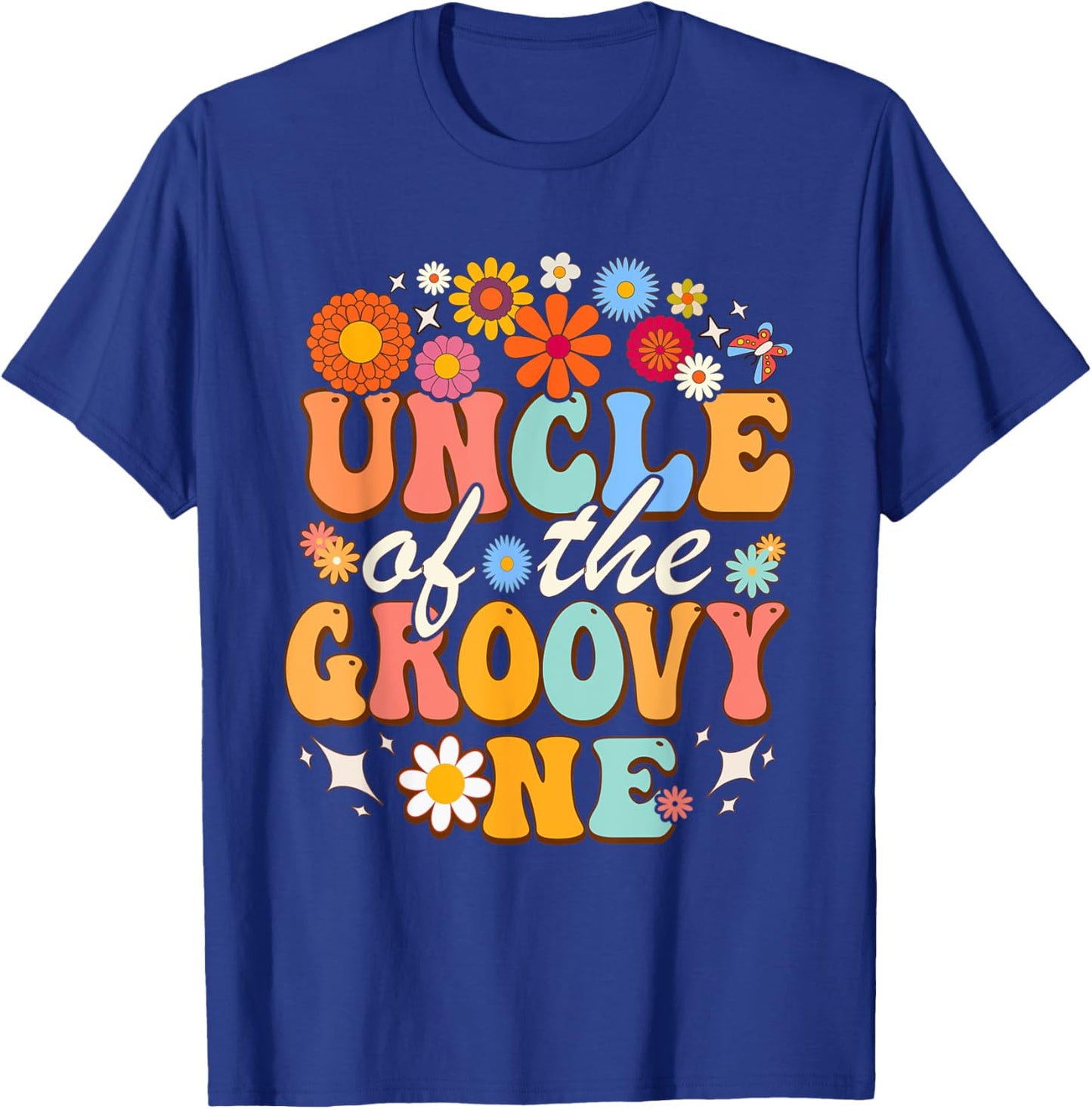 Uncle of Groovy One Matching Family First Birthday Party T-Shirt - T-Shirt | Royal