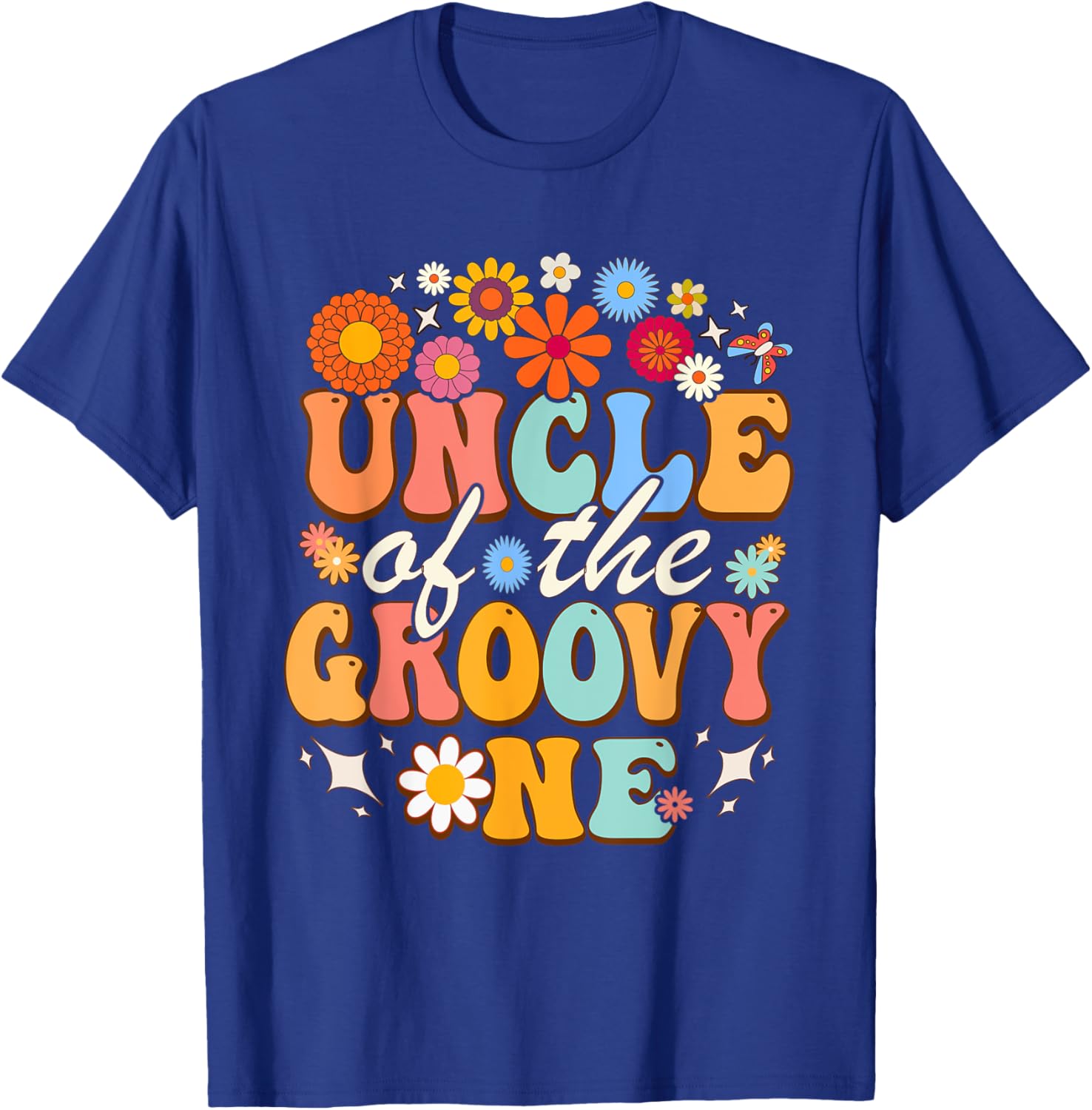 Uncle of Groovy One Matching Family First Birthday Party T-Shirt - T-Shirt | Royal