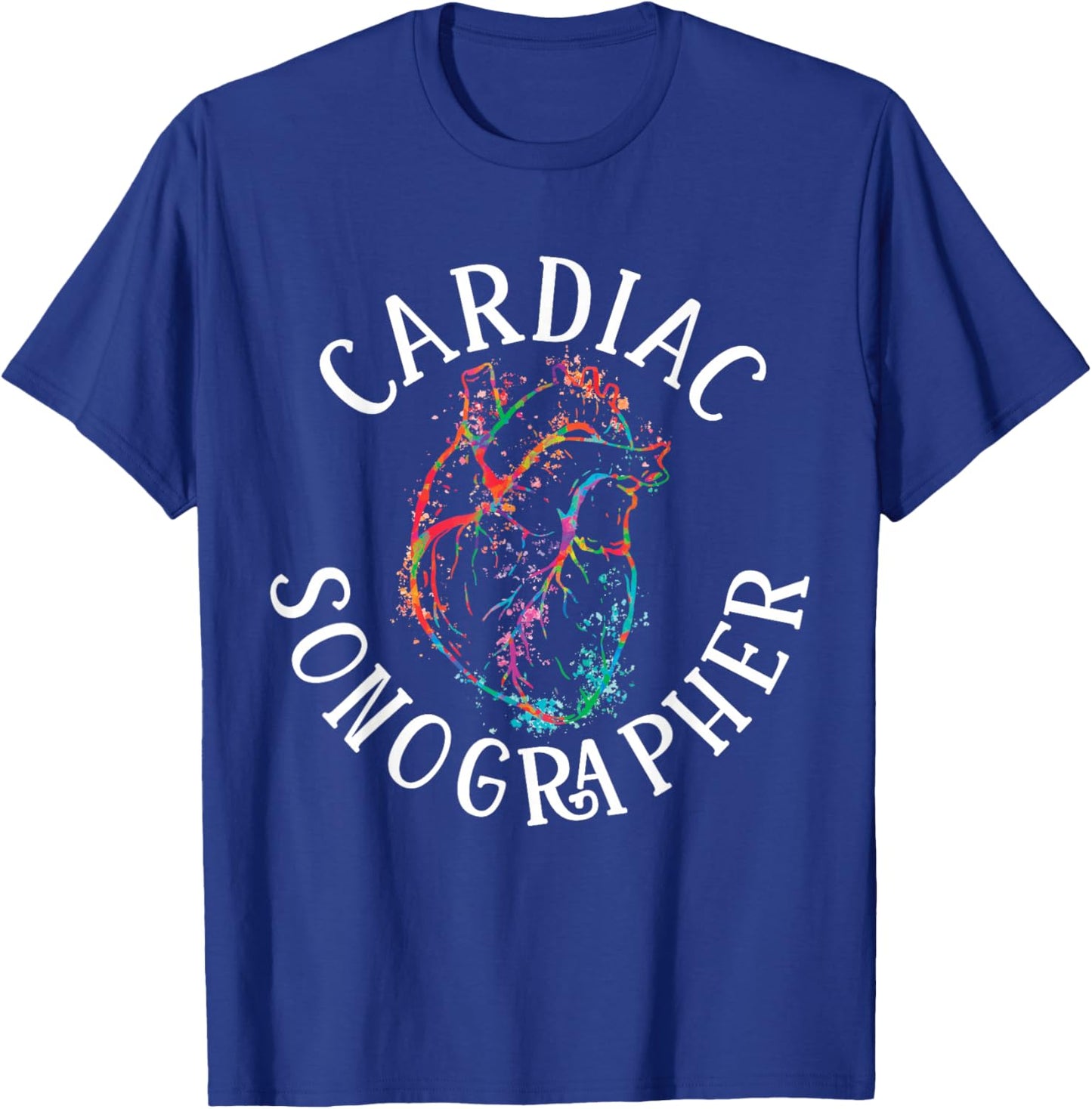 Cardiac Sonographer Heart Medical Sonography Ultrasound T-Shirt - T-Shirt | Royal
