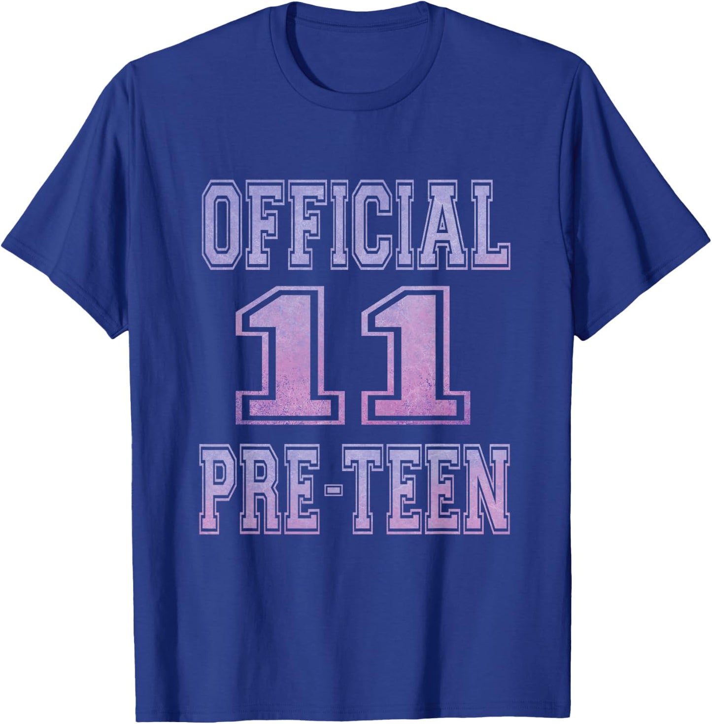 Official 11 Preteen 11th Birthday Gift Girls T-Shirt - T-Shirt | Royal
