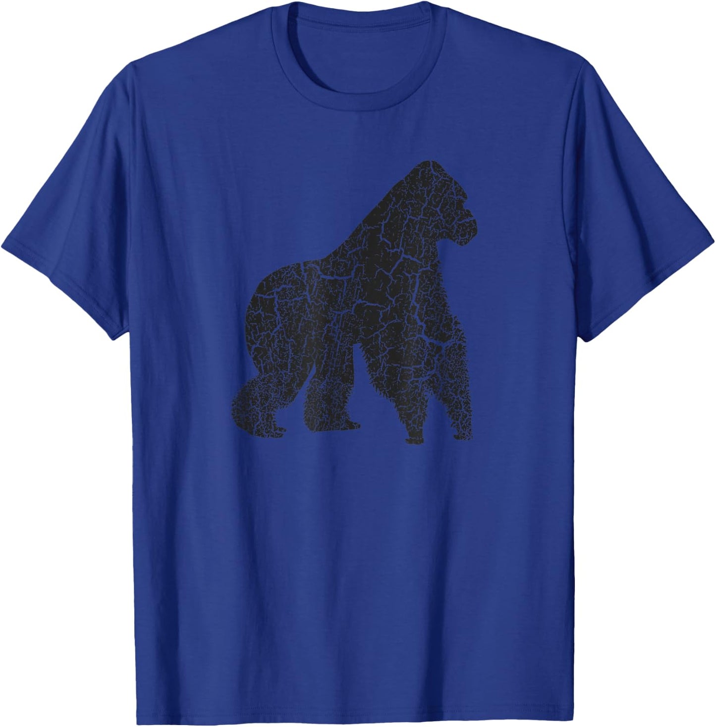 Gorilla Distressed Print - Vintage Gorilla T-Shirt - T-Shirt | Royal