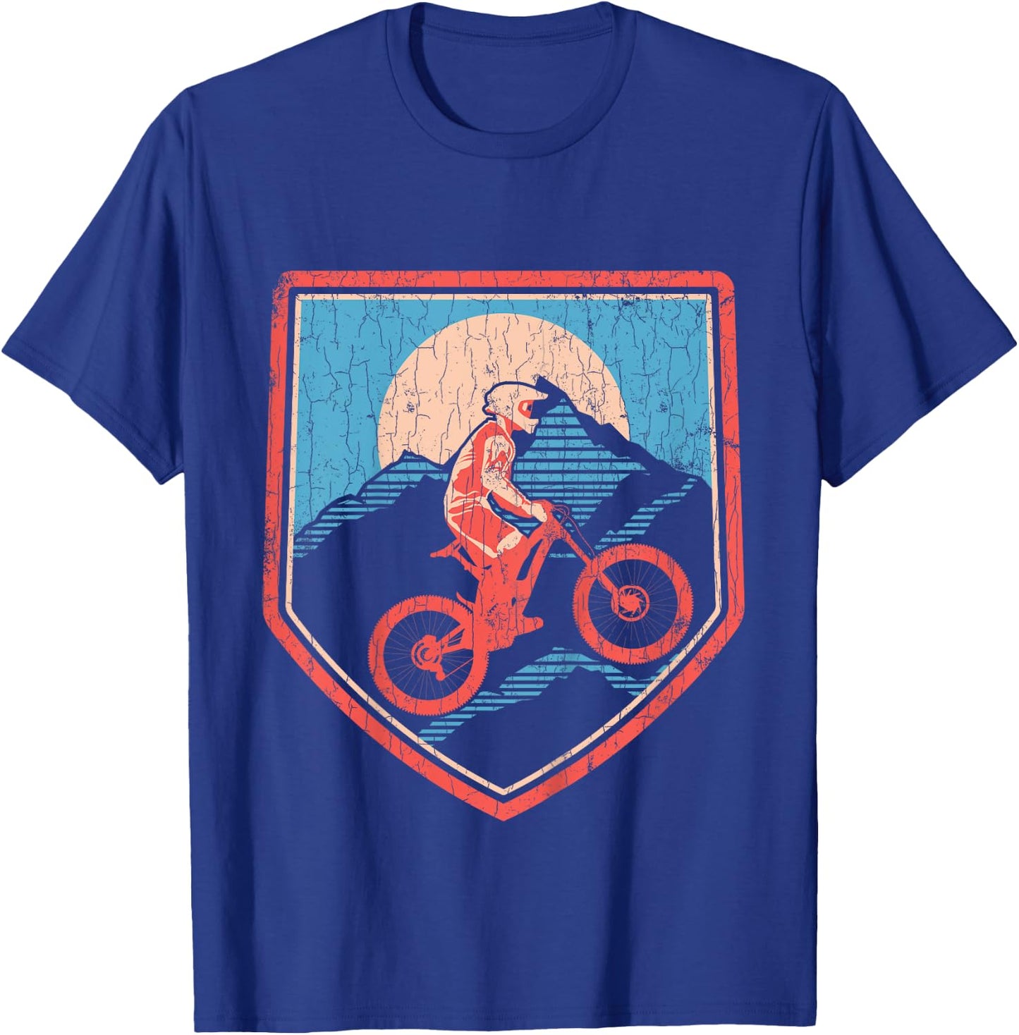 Kids Mountain Bike Cycling Gifts Youth Boys T-Shirt - T-Shirt | Royal
