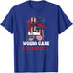 Wound Care Nurse Messy Bun July 4th American T-Shirt - T-Shirt | Royal