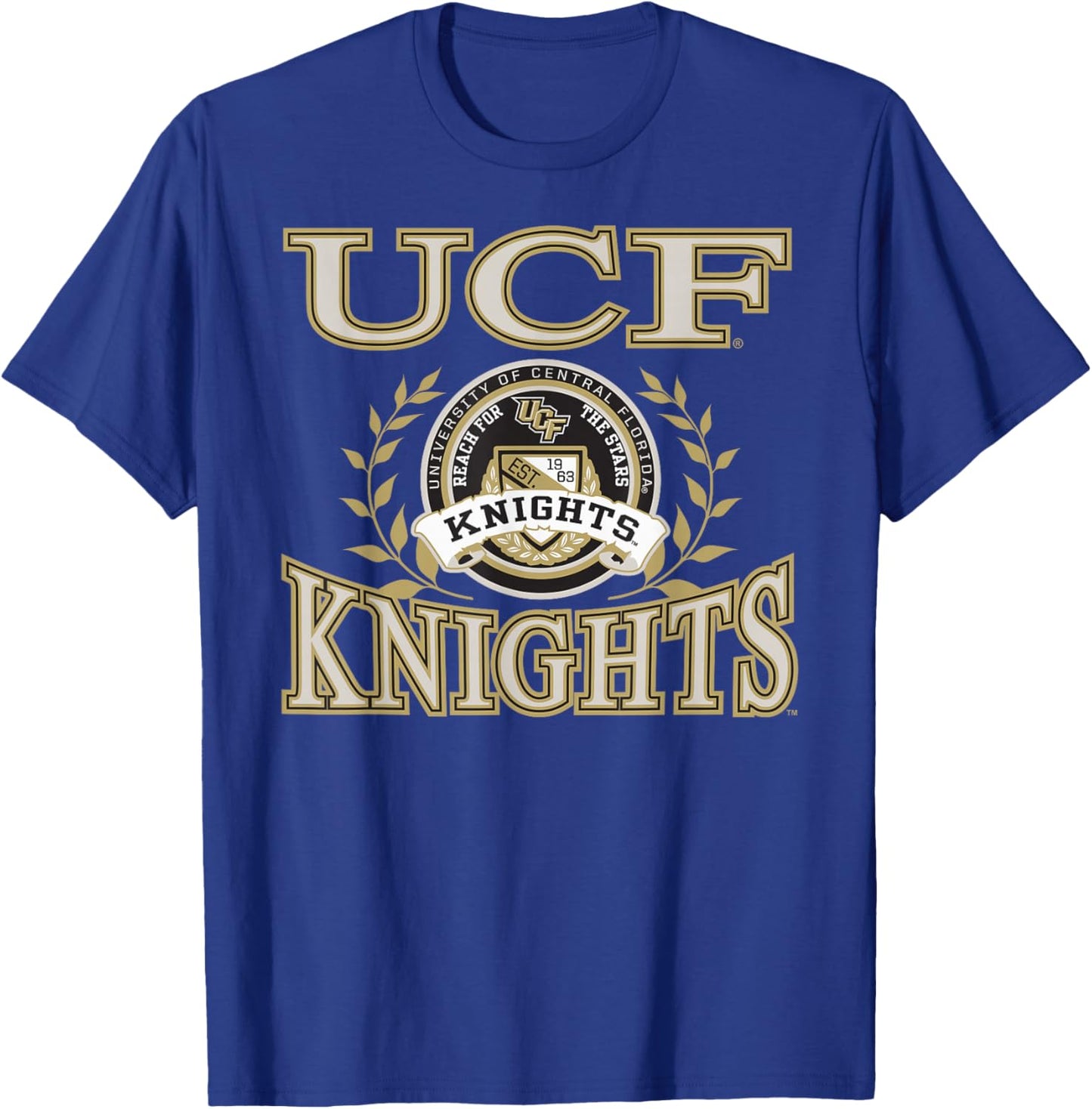 Central Florida Golden Knights Laurels Dark Heather T-Shirt - T-Shirt | Royal