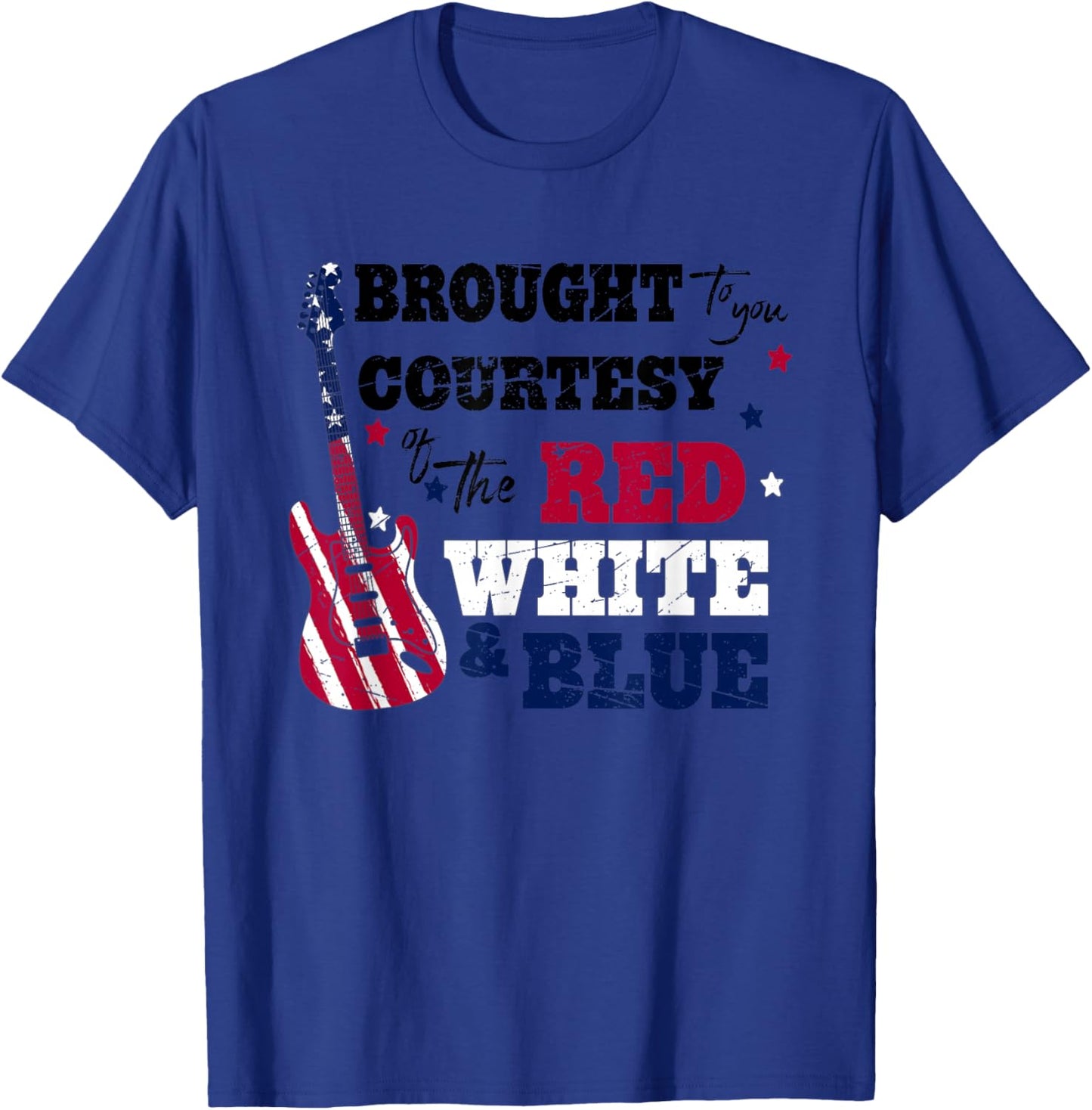 Courtesy Of The Red White And Blue, Western Country Music T-Shirt - T-Shirt | Royal
