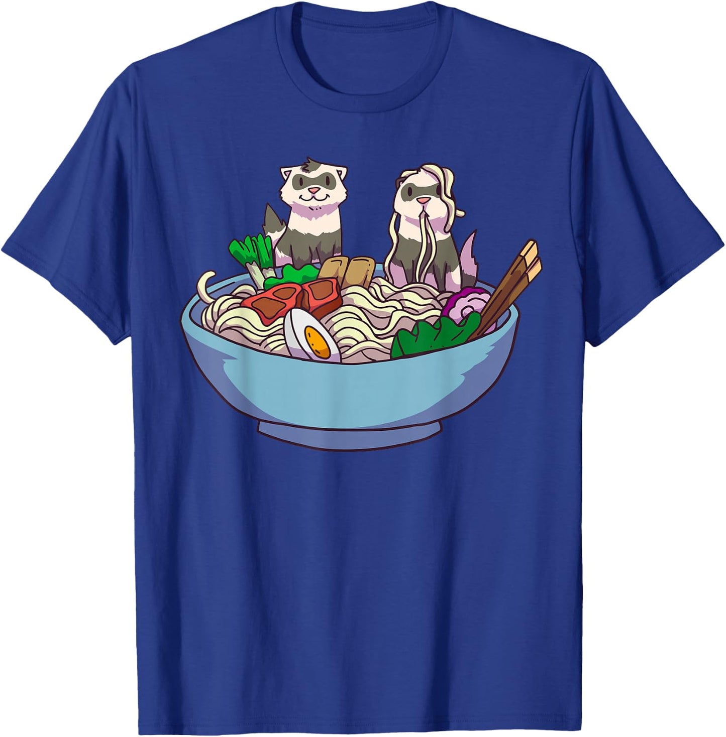 Ferret Ramen Noodles Anime Kawaii Japanese Otaku Gift Small T-Shirt - T-Shirt | Royal