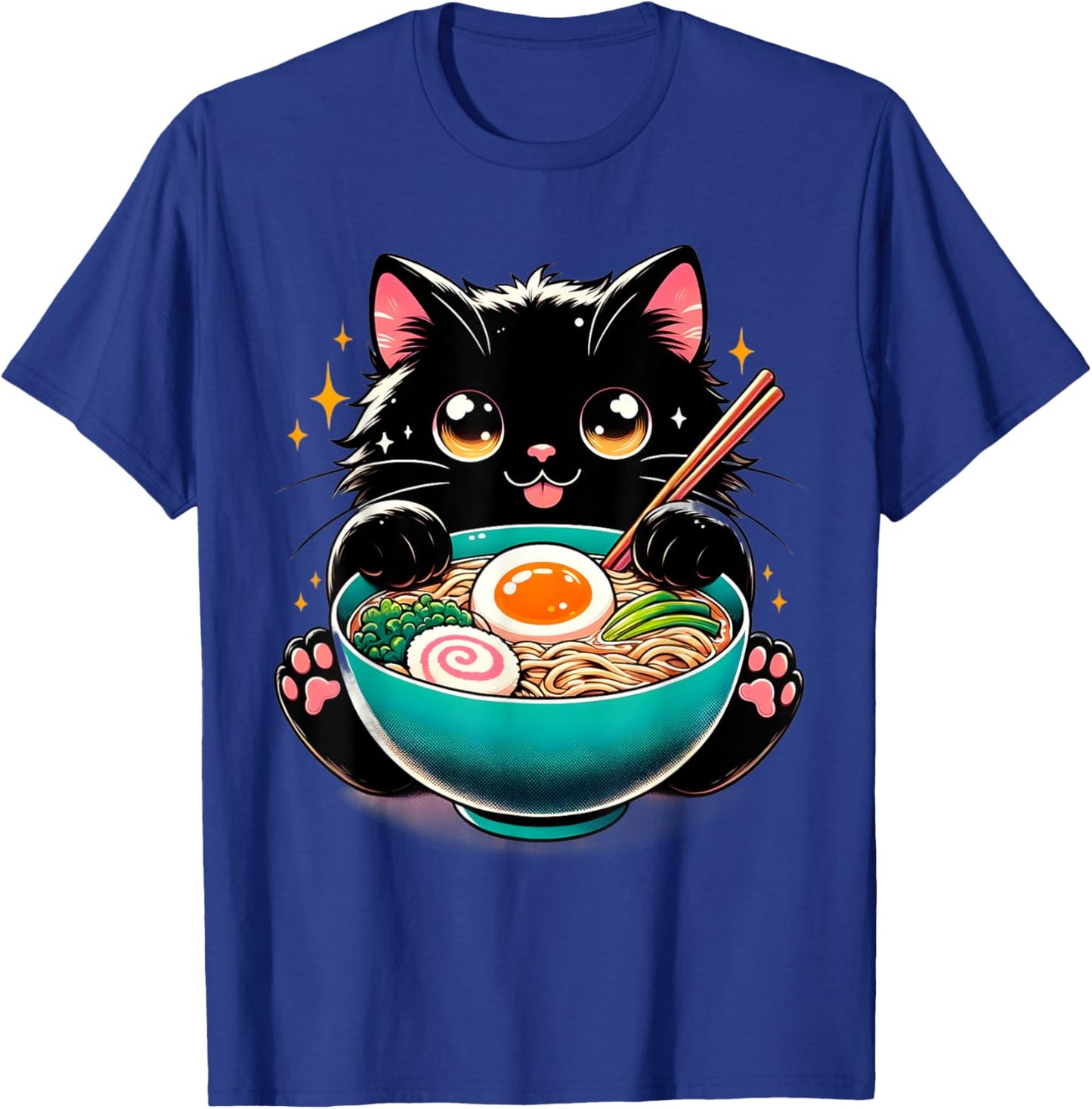Ramen Cat Kawaii Anime Cat Ramen Lover Sweet T-Shirt - T-Shirt | Royal