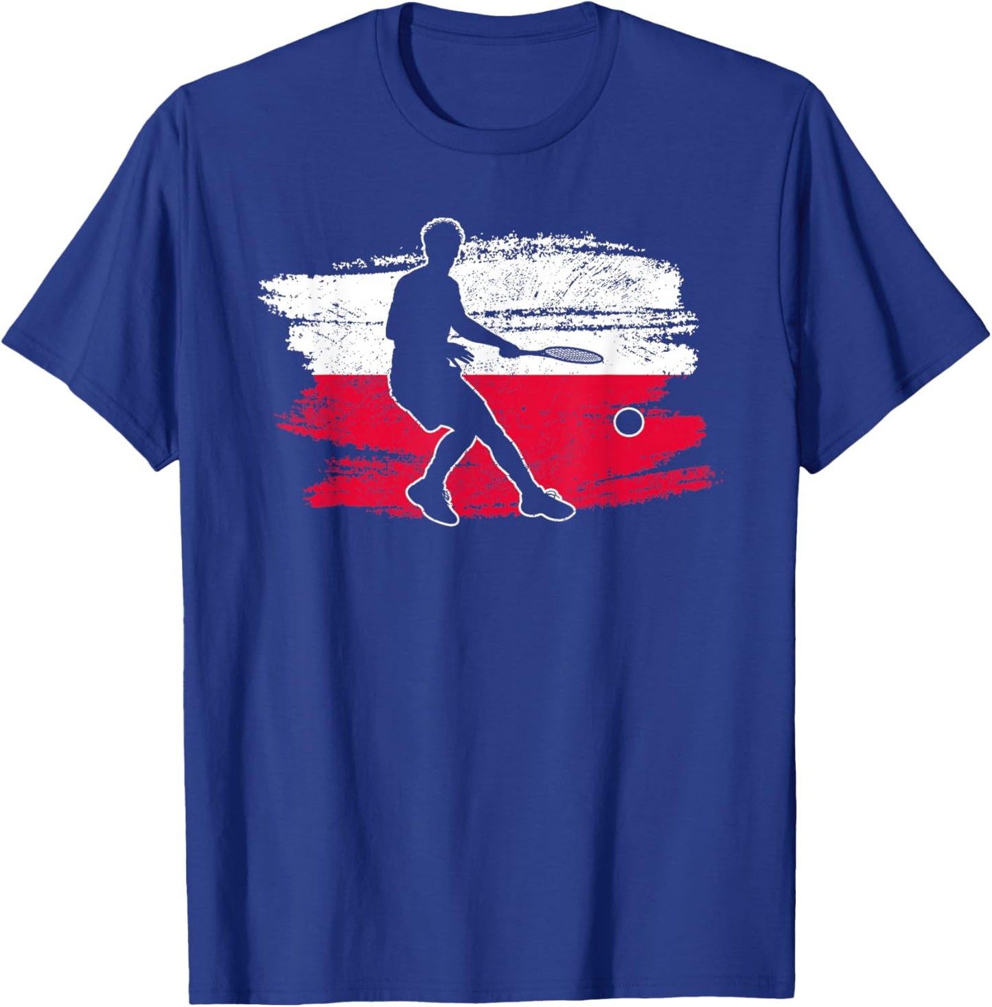 Tennis Player Poland Polish Polska T-Shirt - T-Shirt | Royal