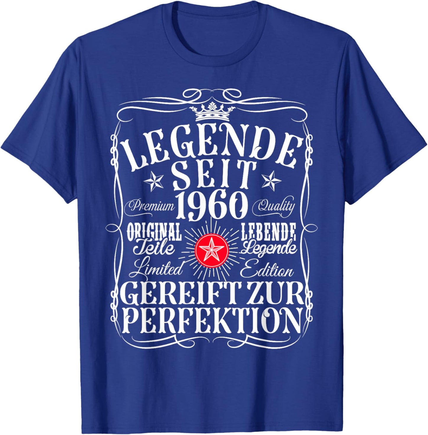 66. Geburtstag Mann Frau 66 Jahre 1960 Deko Lustig Geschenk T-Shirt - T-Shirt | Royal