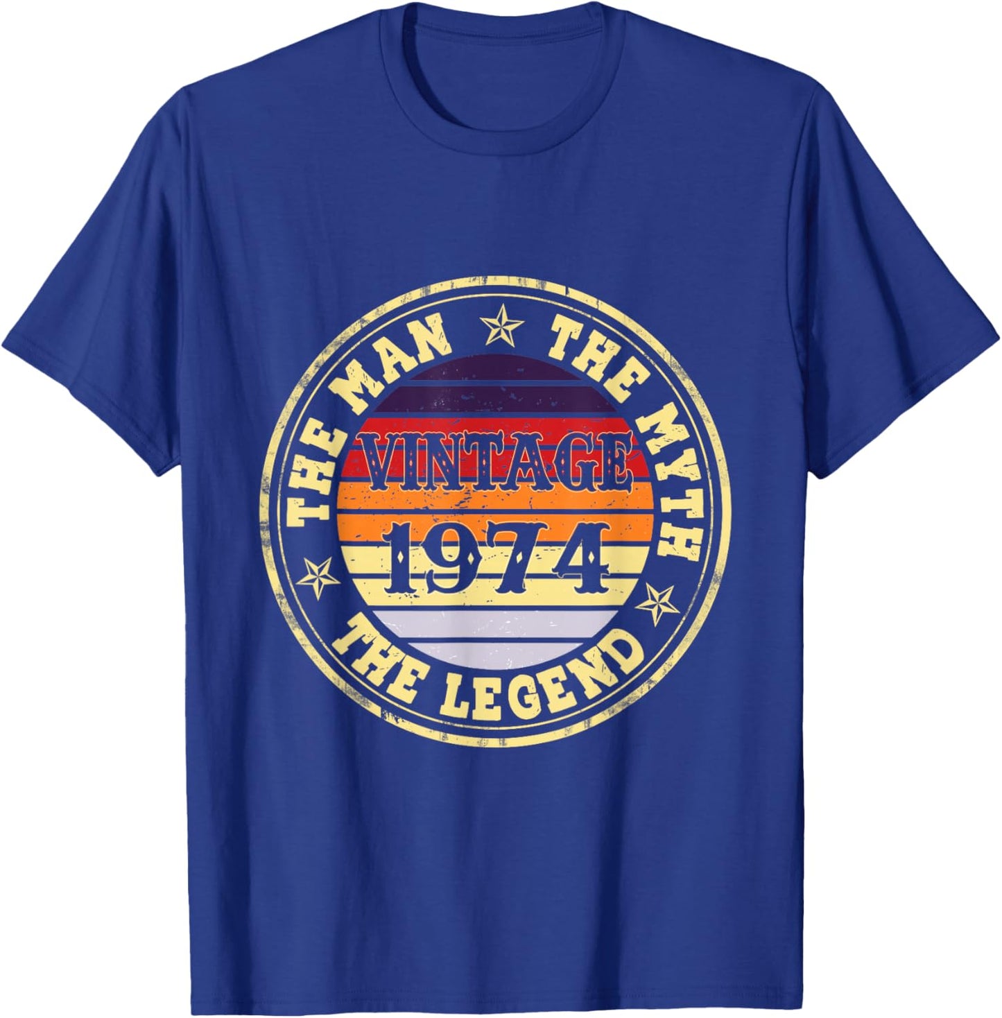 Man Myth Legend 1974 51st Birthday For 51 Years Old T-Shirt - T-Shirt | Royal