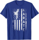 America Flag Japan Martial Arts Ninja Gift Karate T-Shirt - T-Shirt | Royal