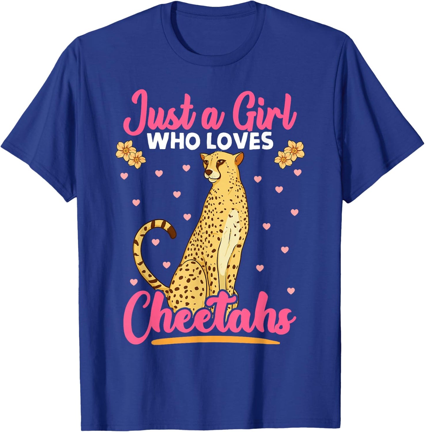 Just A Girl Who Loves Cheetahs African Savanna Zookeeper T-Shirt - T-Shirt | Royal