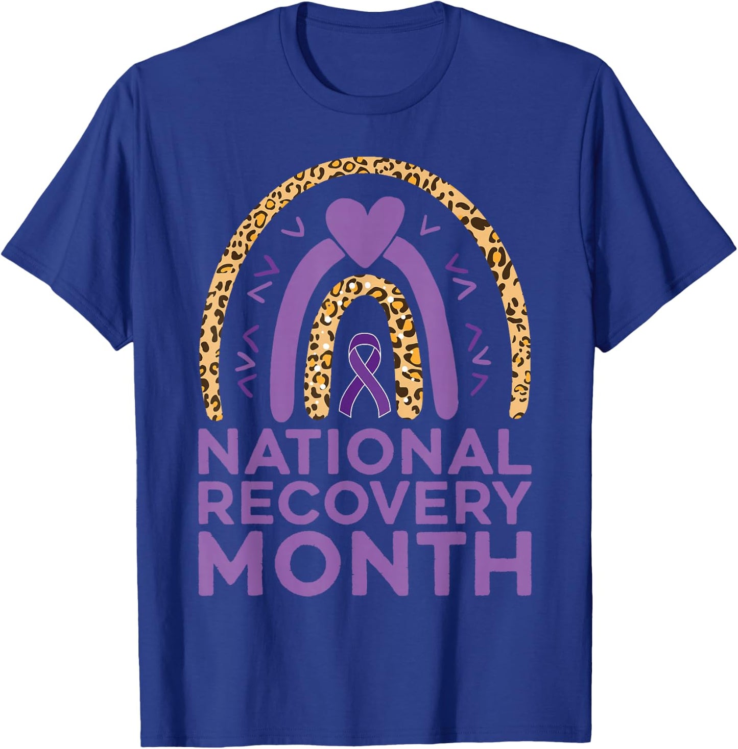 National Recovery Month Warrior Addiction Recovery Awareness T-Shirt - T-Shirt | Royal