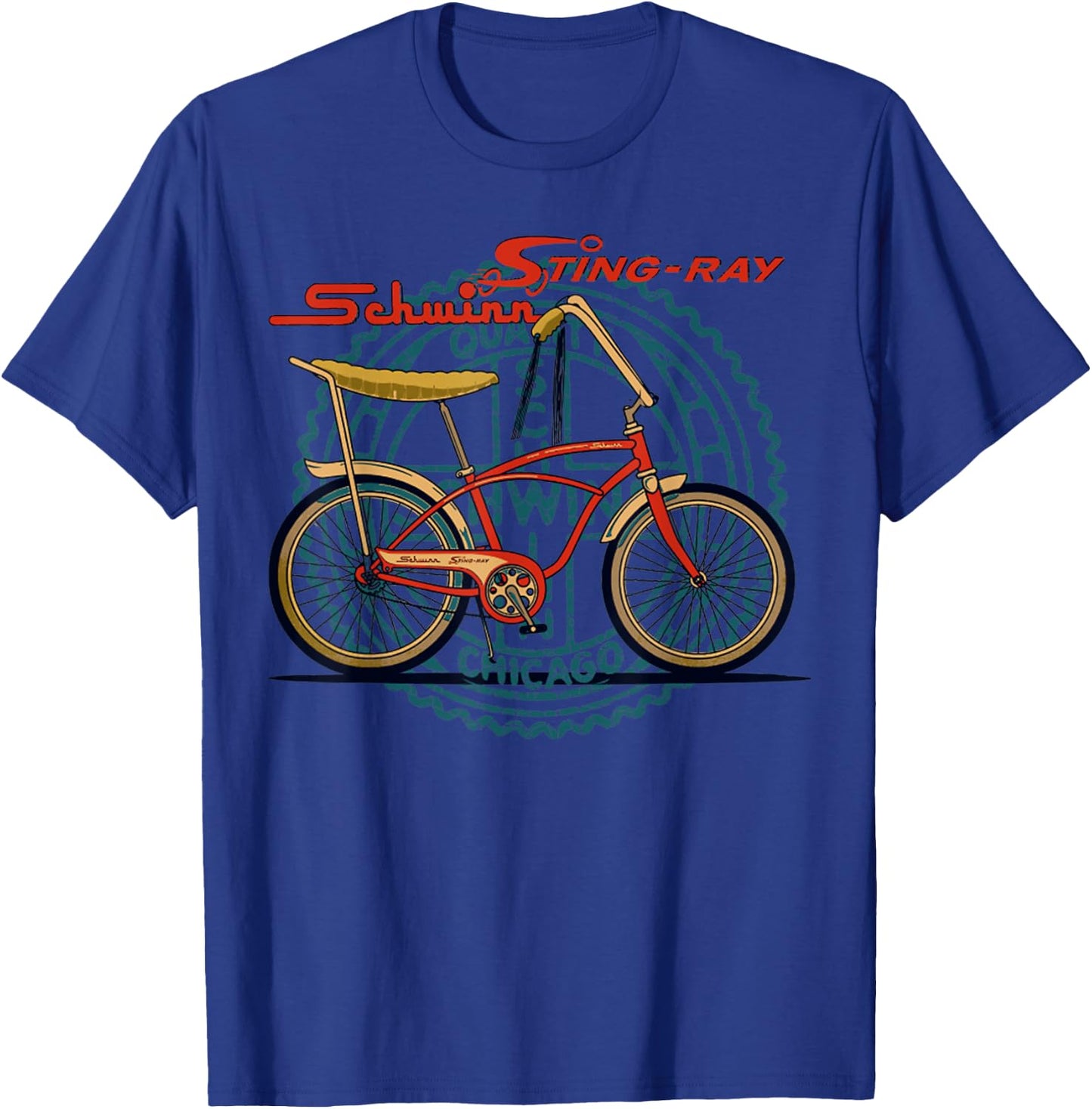 Vintage Stingray Krate Retro Funny Bicycle Lovers Cyclist T-Shirt - T-Shirt | Royal