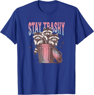 Stay Trashy Raccoon T-Shirt - T-Shirt | Royal