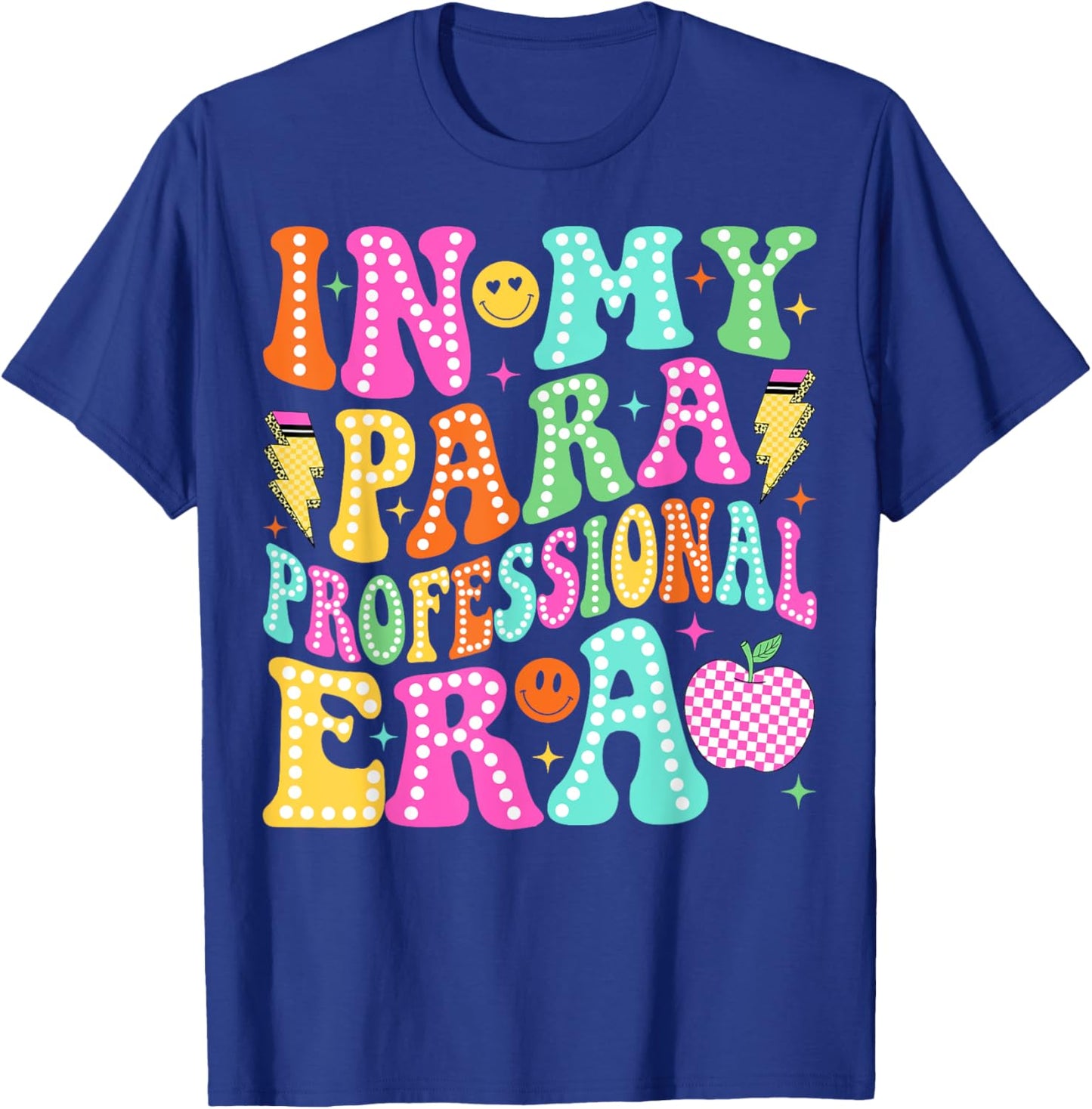 Groovy In My Paraprofessional Era Back To School Para T-Shirt - T-Shirt | Royal