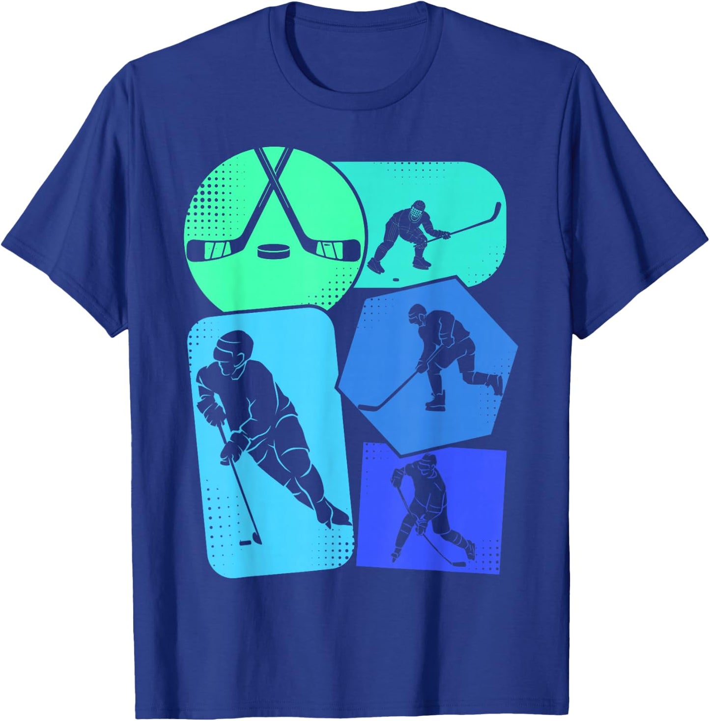 Hockey Ice Hockey Boys Youth Kids T-Shirt - T-Shirt | Royal