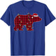 Red Plaid Bear Buffalo Matching Family Christmas T-Shirt - T-Shirt | Royal