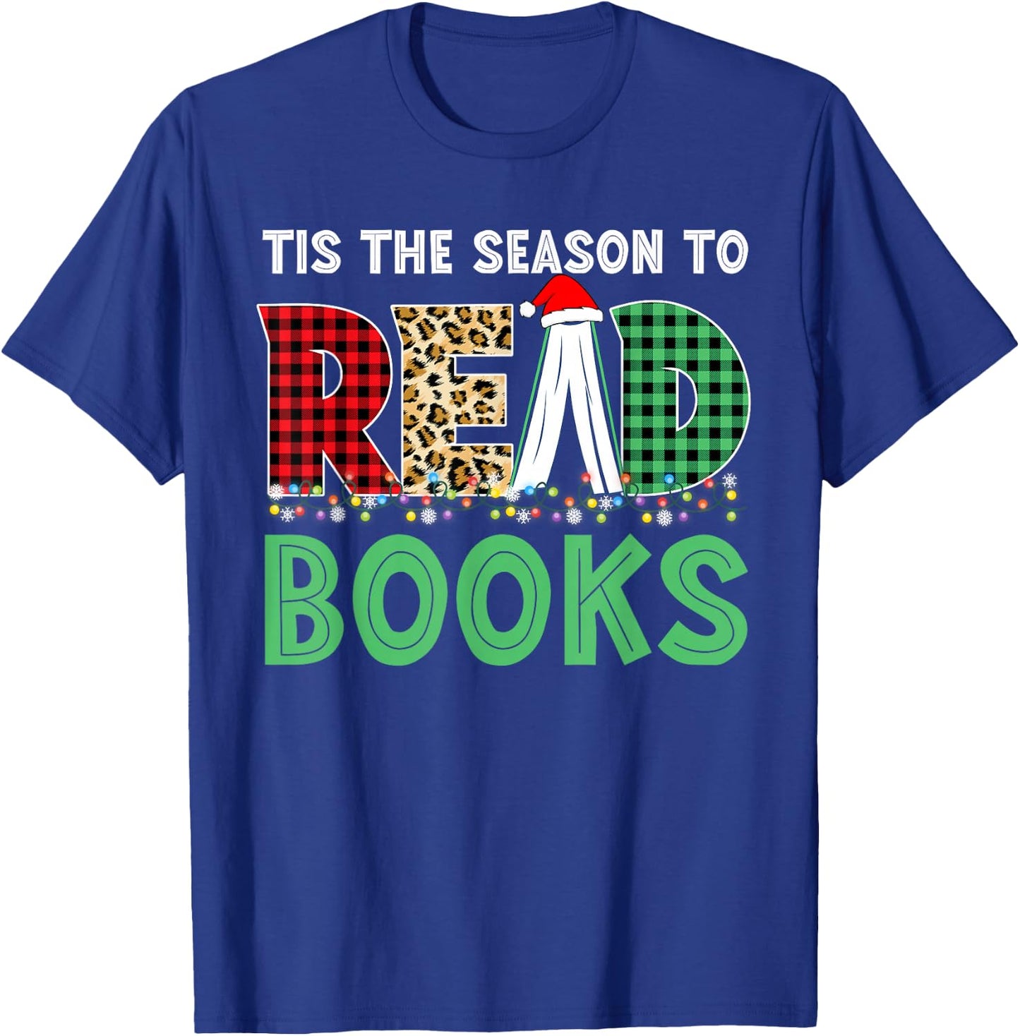 Tis the Season to Read Book Christmas Lover Holiday Reading T-Shirt - T-Shirt | Royal