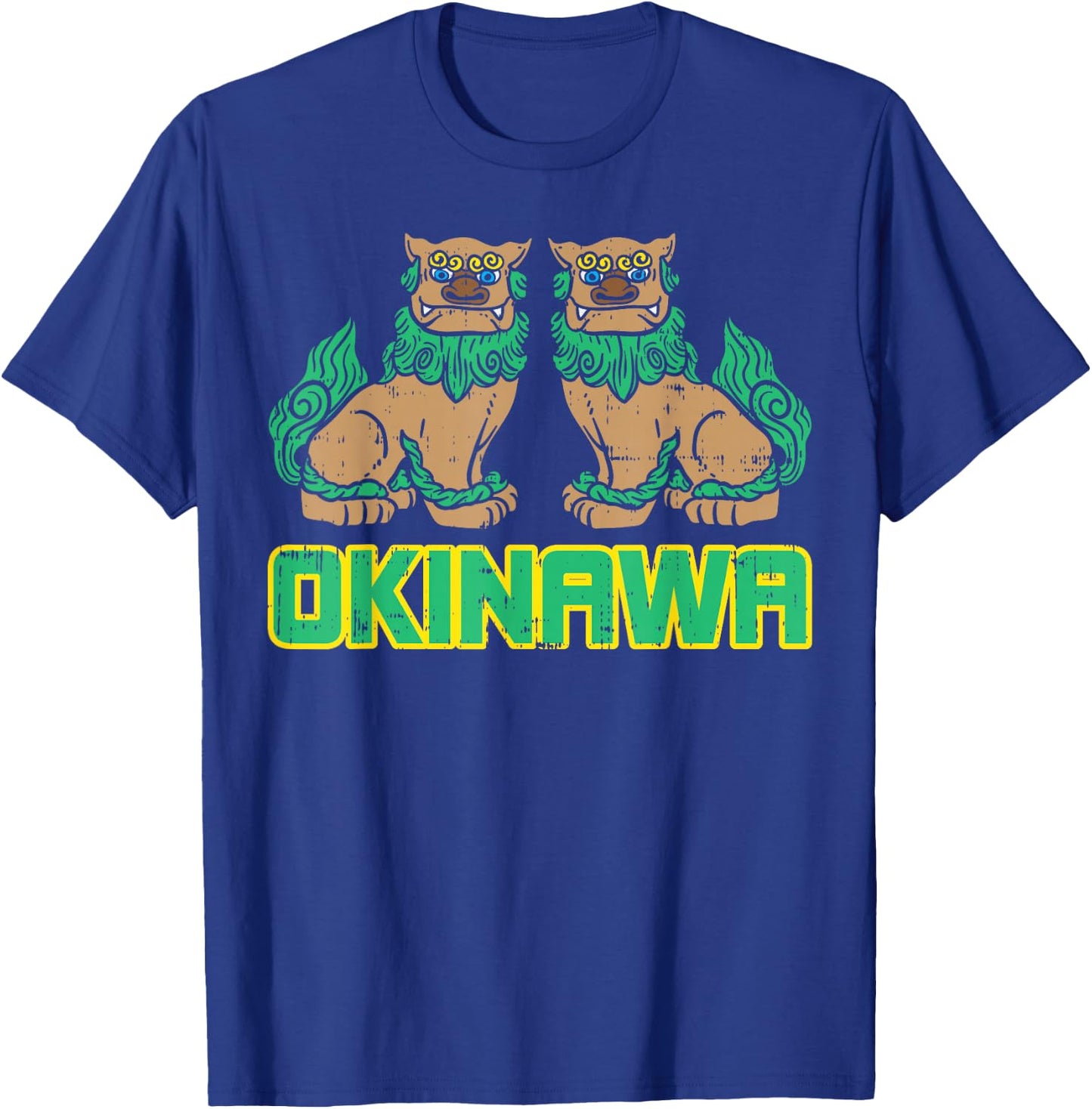 Okinawa Guardian Lion Shisa Japan Japanese Martial Arts Gift T-Shirt - T-Shirt | Royal