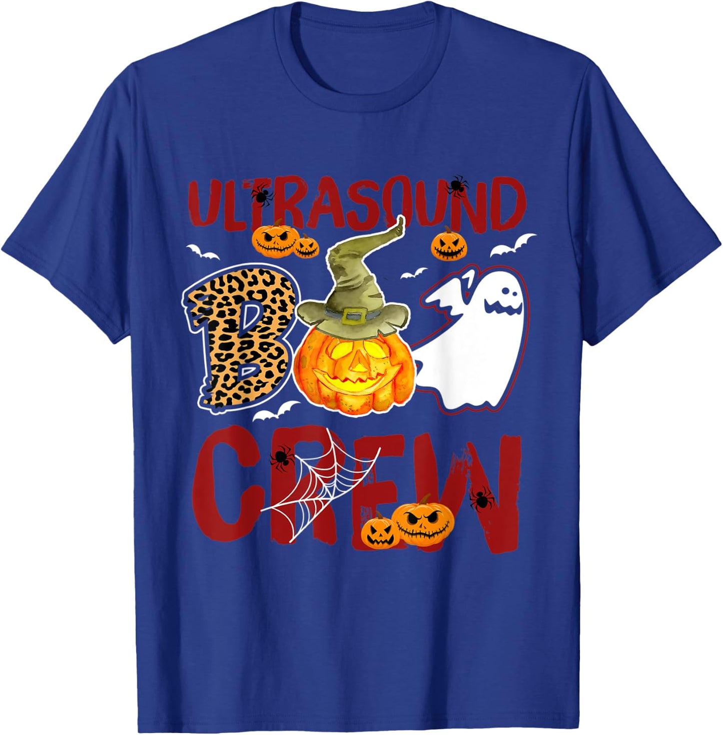 Ultrasound Tech Boo Crew Halloween Technician match costume T-Shirt - T-Shirt | Royal