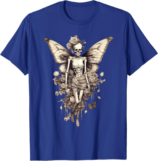 Skeleton Fairy Gothic Butterfly Fairycore Aesthetic Grunge T-Shirt - T-Shirt | Royal