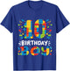 Kids 10 Years Old Building Blocks Builder 10th Birthday Boys T-Shirt - T-Shirt | Royal