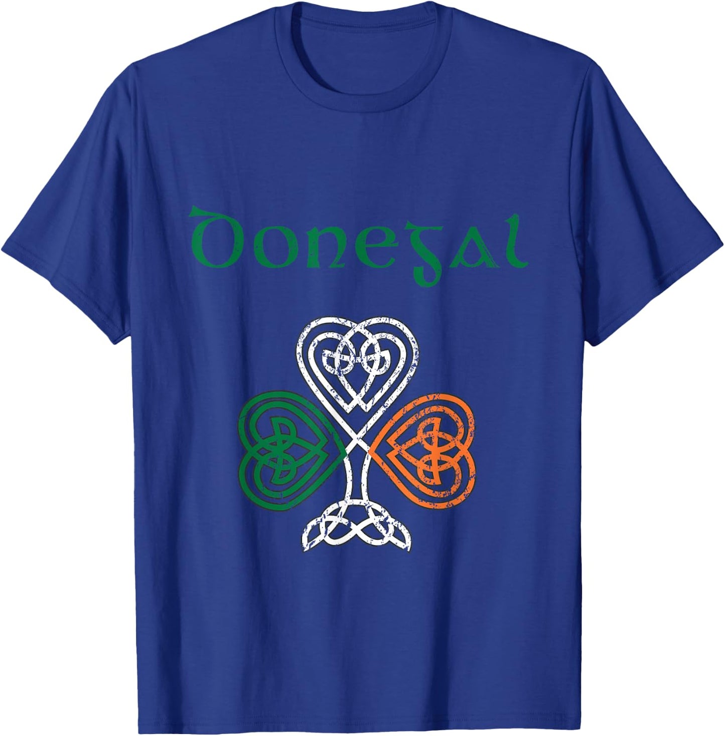 County Donegal Shamrock Ireland Flag, craic and ceol T-Shirt - T-Shirt | Royal