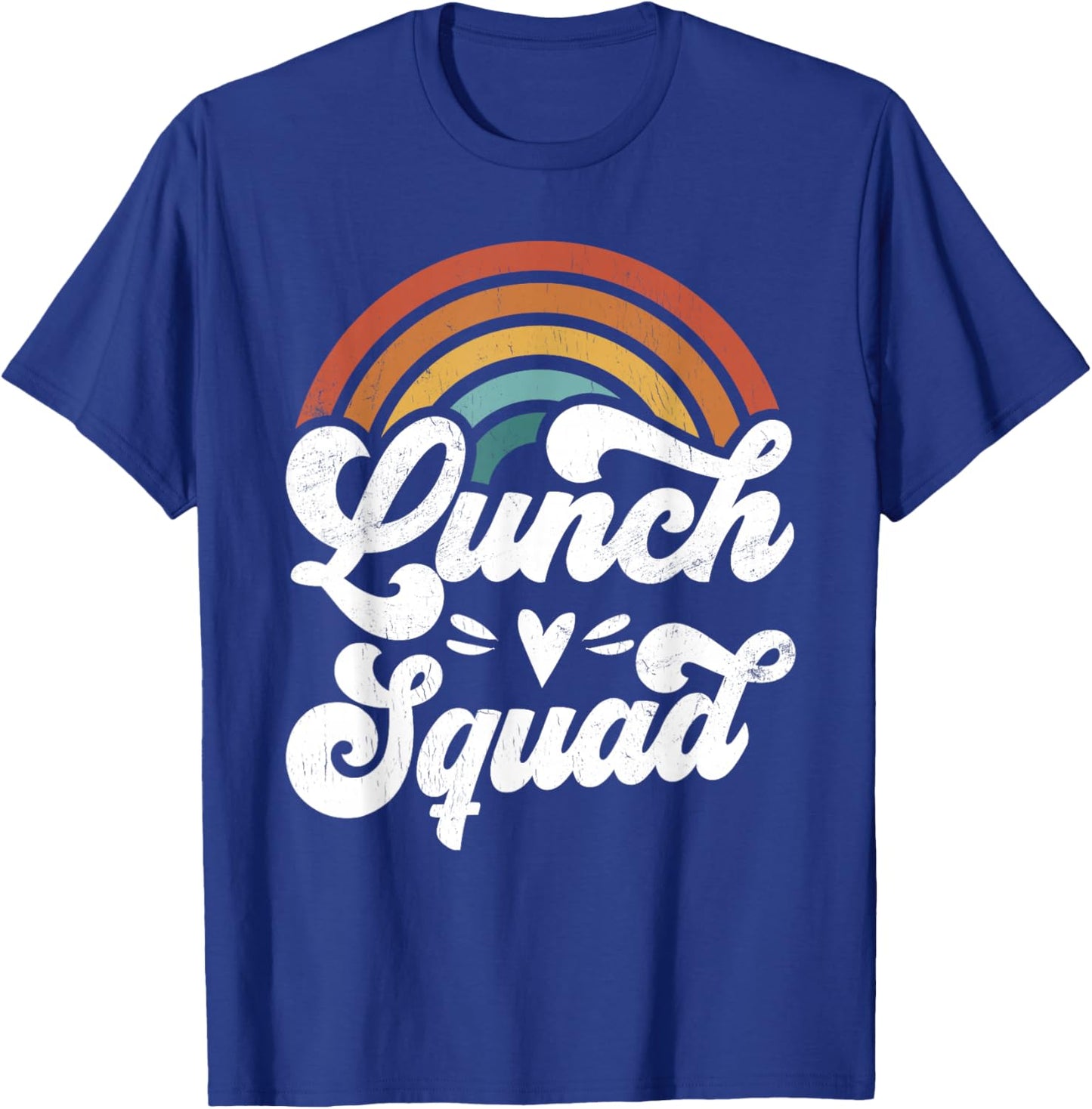 Cafeteria Manager Retro Groovy Rainbow Matching Lunch Worker T-Shirt - T-Shirt | Royal
