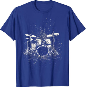 Vintage Drum Kit T-Shirt - T-Shirt | Royal