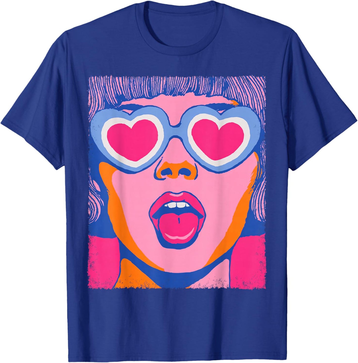 Pop Art Women's Tops Fashion Graphic Pink T-Shirt - T-Shirt | Royal