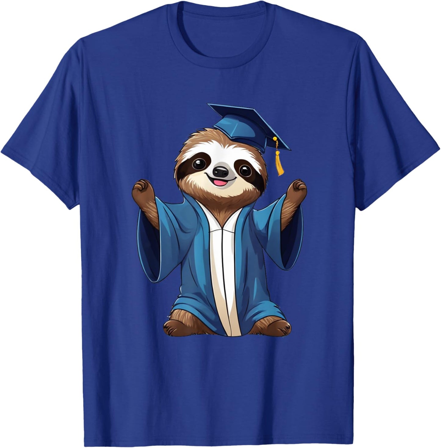 Sloth Graduation Class Of 2024 Graduation Day Party T-Shirt - T-Shirt | Royal