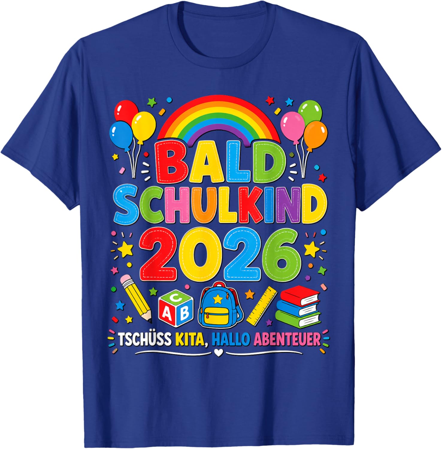 Bald Schulkind 2026 Kita Abgänger Kinder T-Shirt - T-Shirt | Royal