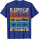 Retro Wagon Train Lover Model Railroad Conductor Funny Train T-Shirt - T-Shirt | Royal