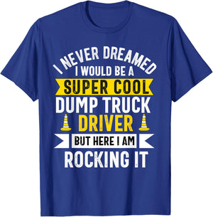 Men Adult Dumping truck Trailer T-Shirt - T-Shirt | Royal