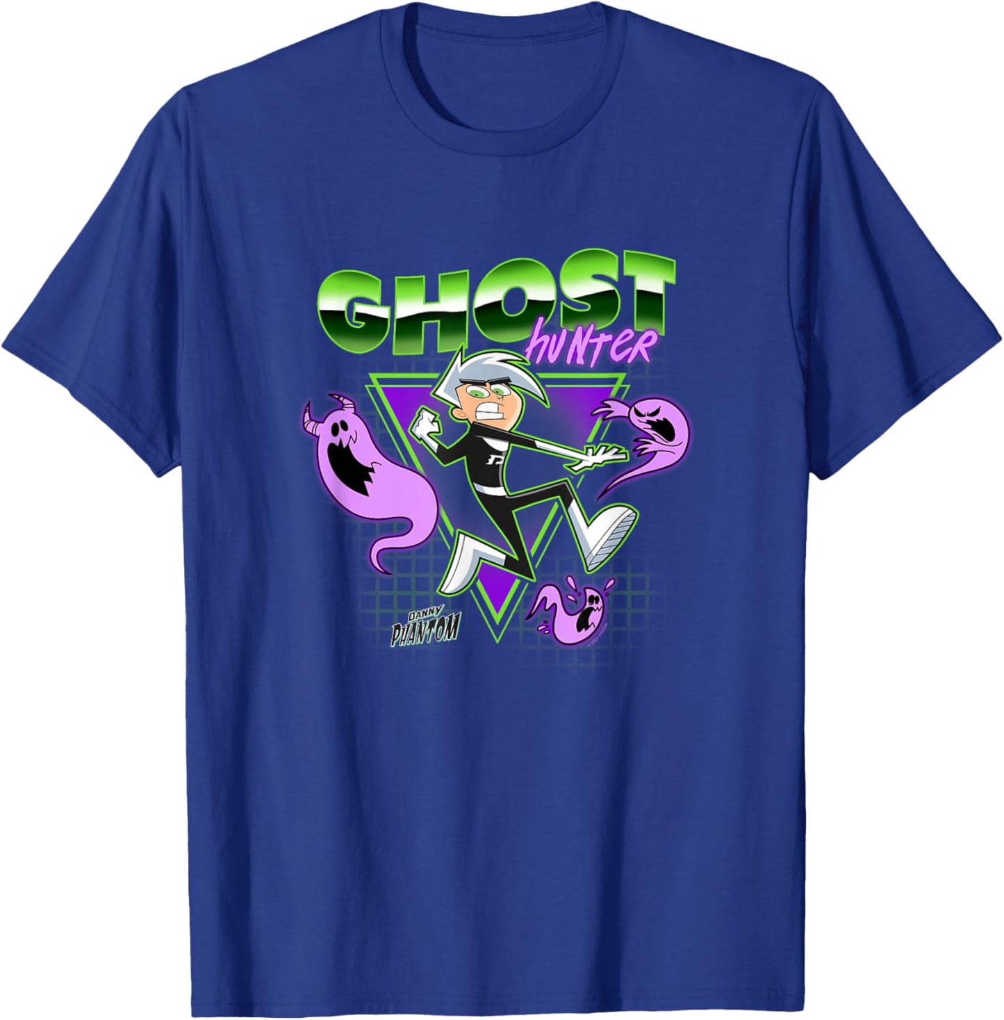 Danny Phantom Ghost Hunter Retro Vintage Superhero Logo T-Shirt - T-Shirt | Royal