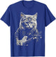 Cute Kitten Music Lover Kitty Funny Rock Cat Playing Guitar T-Shirt - T-Shirt | Royal