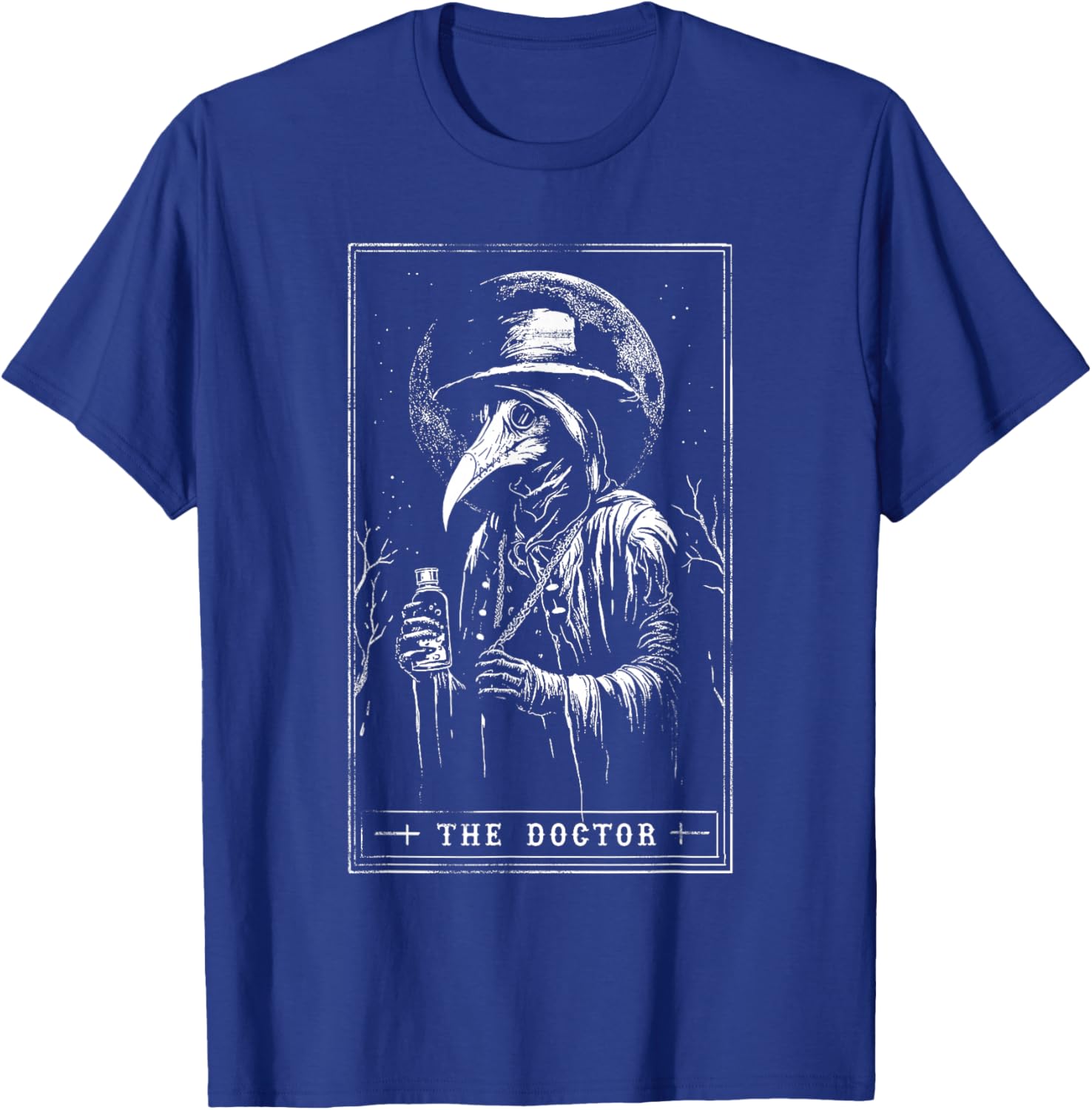 Plague Doctor Tarot Card Shirt Horror Death Occult Satanic T-Shirt - T-Shirt | Royal