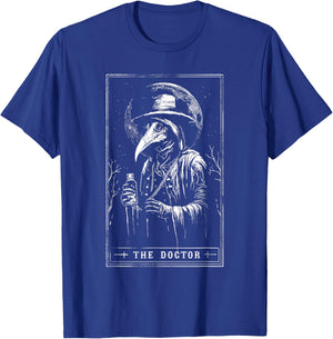 Plague Doctor Tarot Card Shirt Horror Death Occult Satanic T-Shirt - T-Shirt | Royal