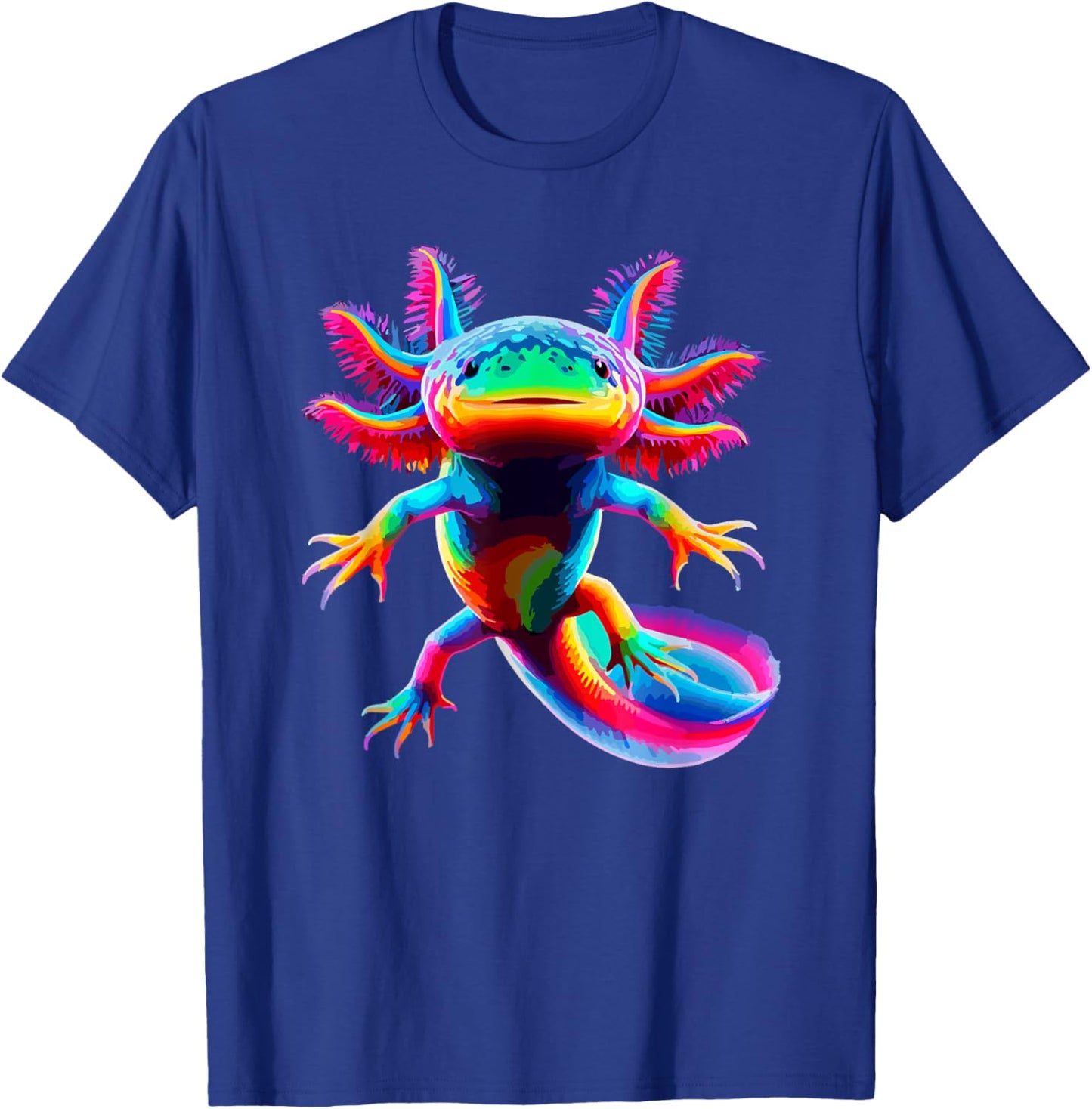 Axolotl Beautiful Colorful Axolotl T-Shirt - T-Shirt | Royal