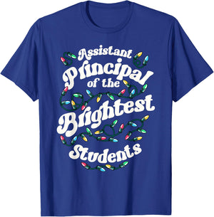 Assistant Principal Of The Brightest Students Xmas Christmas T-Shirt - T-Shirt | Royal