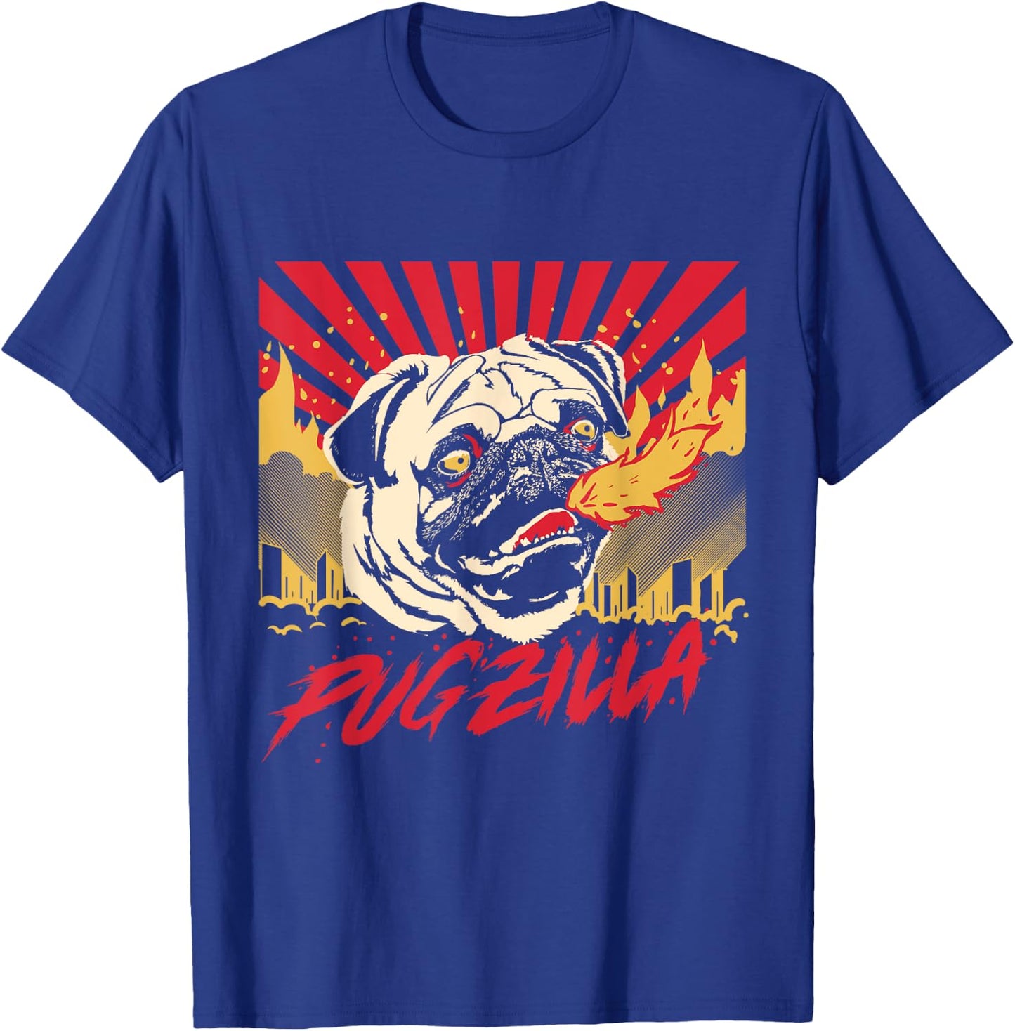 Pugzilla Pug Dog Pug Creature Sweet Pug Pug dog Men Women Girls Kids T-Shirt - T-Shirt | Royal