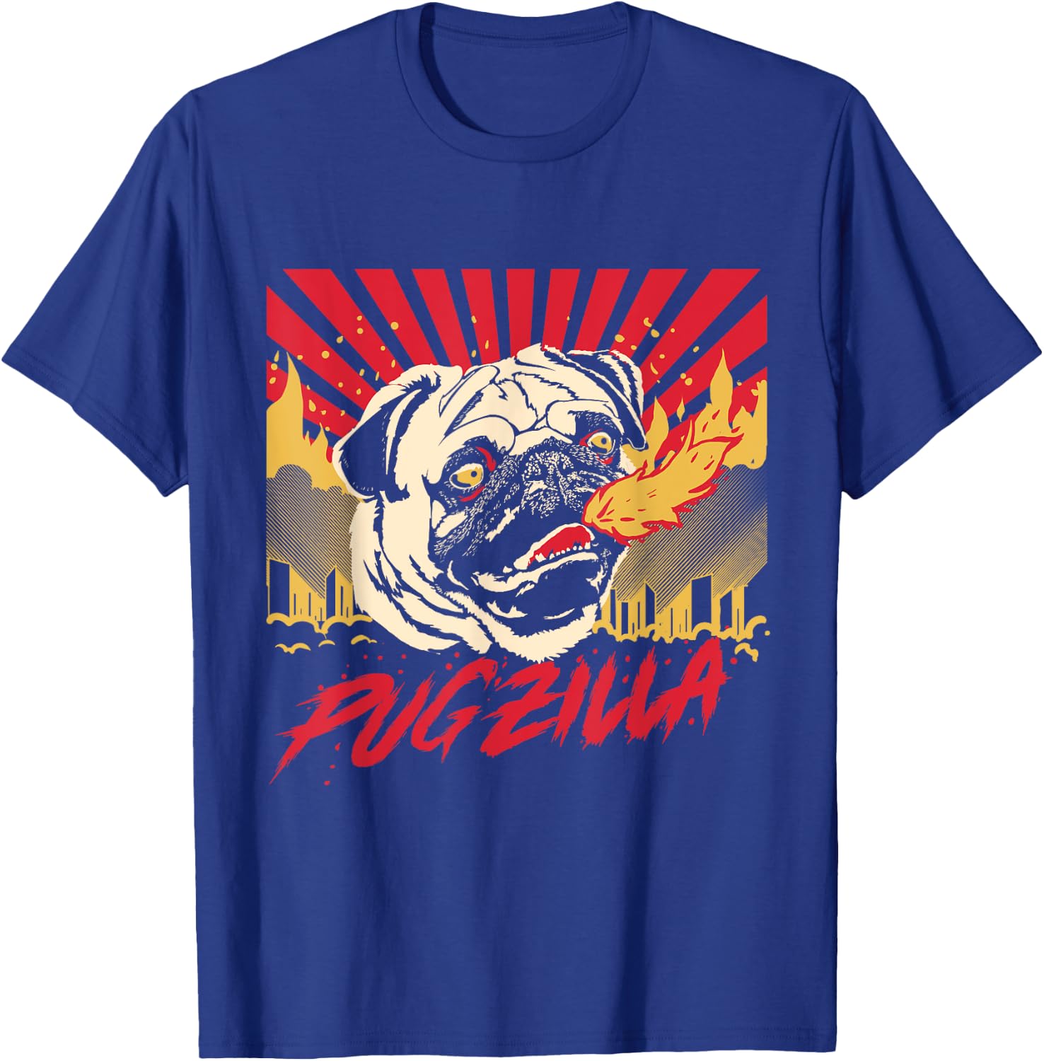 Pugzilla Pug Dog Pug Creature Sweet Pug Pug dog Men Women Girls Kids T-Shirt - T-Shirt | Royal