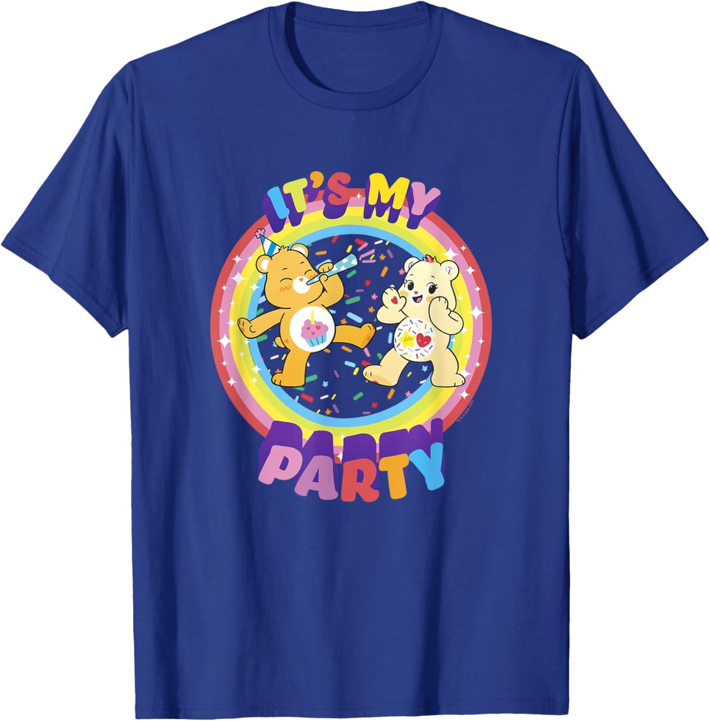 Care Bears Birthday It's My Party Retro Birthday Bear Logo T-Shirt - T-Shirt | Royal
