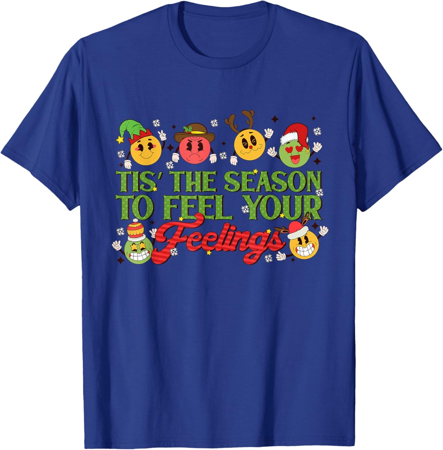Christmas Mental Health Awareness Nurse Therapist Counselor T-Shirt - T-Shirt | Royal