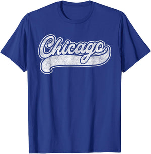 Chicago Illinois IL Shirt Retro Baseball Style Vintage Gift T-Shirt - T-Shirt | Royal