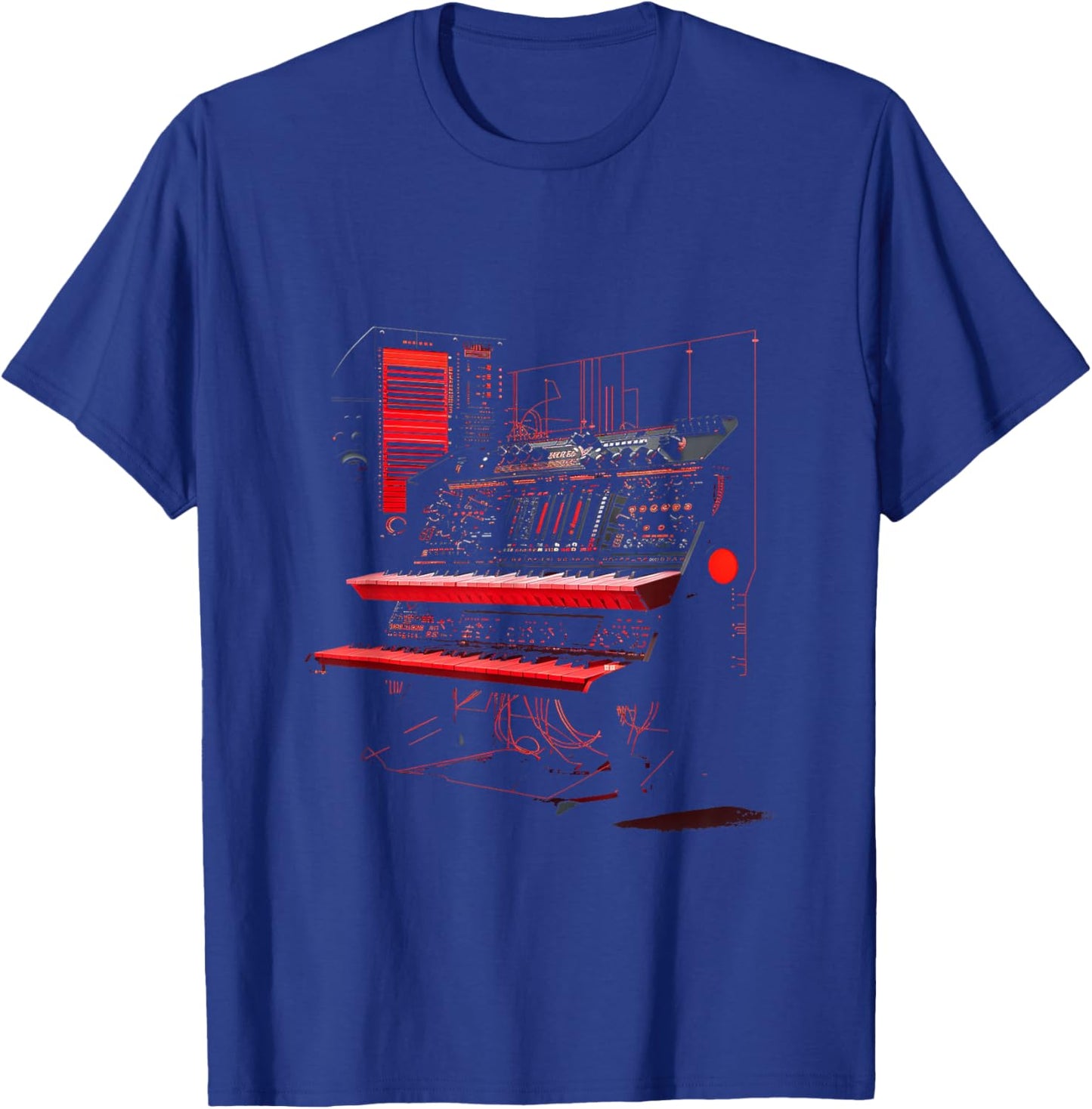 Synthesizer Vector T-Shirt - T-Shirt | Royal