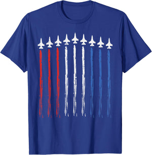 Jets US American Flag Independence 4th Of July Patriot Gift T-Shirt - T-Shirt | Royal
