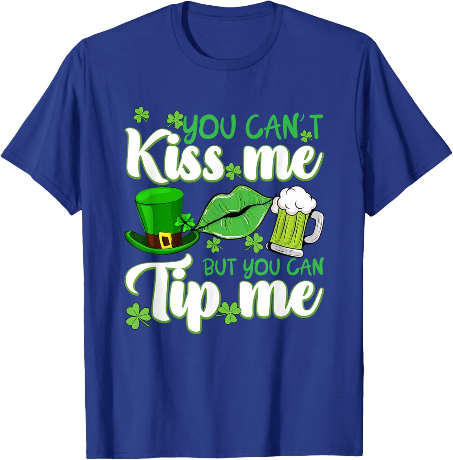St Patrick's Day Irish Shamrock Clover Waitress Waiter T-Shirt - T-Shirt | Royal