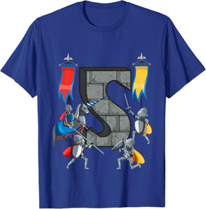 Medieval Knights Middle Ages History Castle 5th Birthday T-Shirt - T-Shirt | Royal